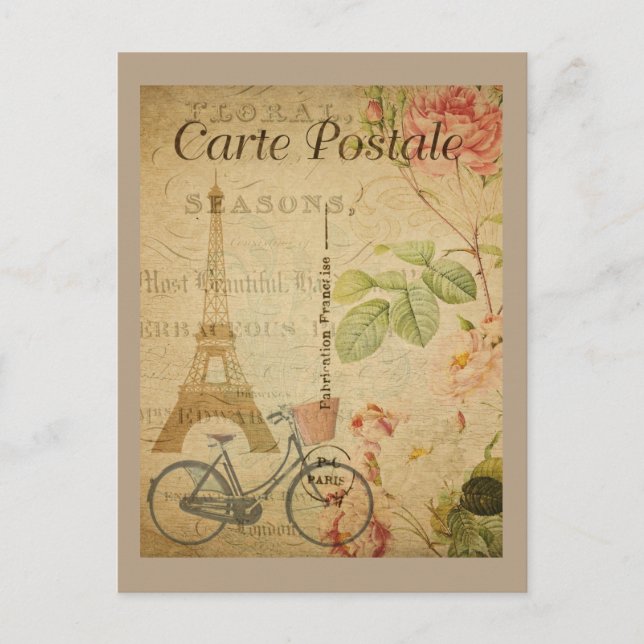 Carte Postale Cru parisien avec Tour Eiffel (Devant)