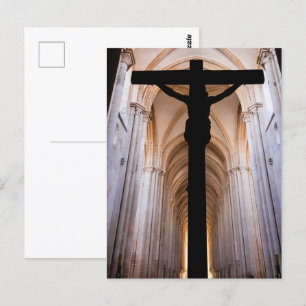 Carte Postale Crucifix avec Jésus-Christ. Abbaye gothique d'Alco