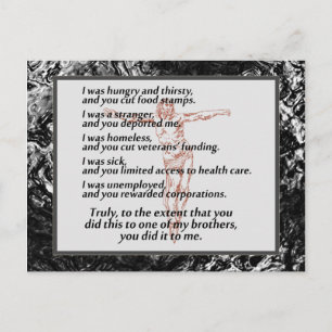 Carte Postale Crucifix en justice sociale