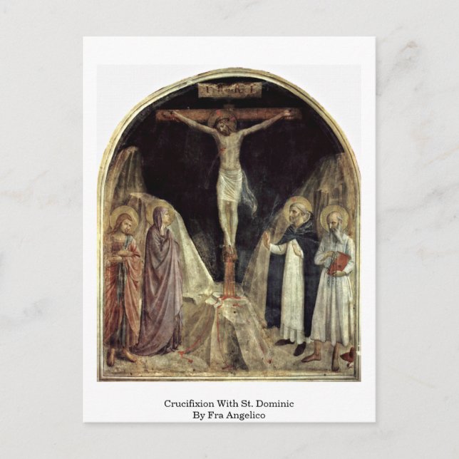 Carte Postale Crucifixion Avec Saint Dominique Par Fra Angelico (Devant)