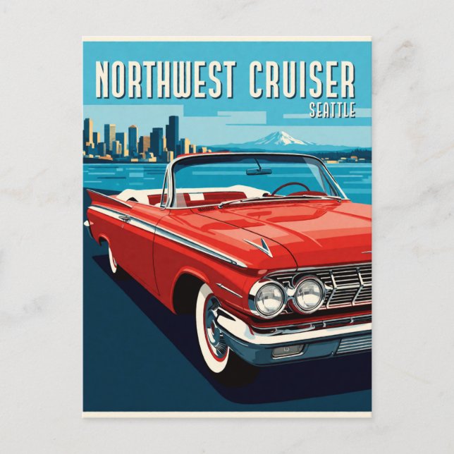 Carte Postale Cruiser routier classique de Seattle (Devant)