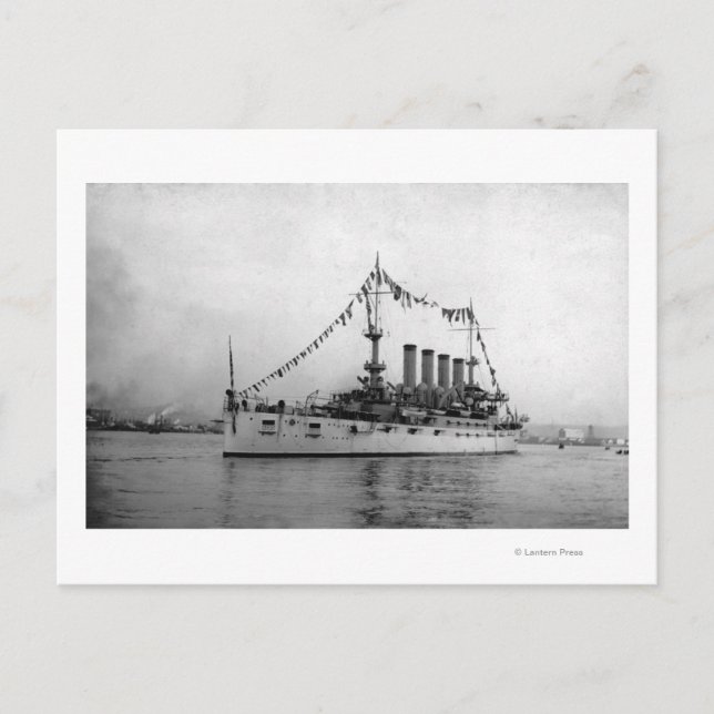 Carte Postale Cruiser Washington ancré dans Seattle Harbour (Devant)