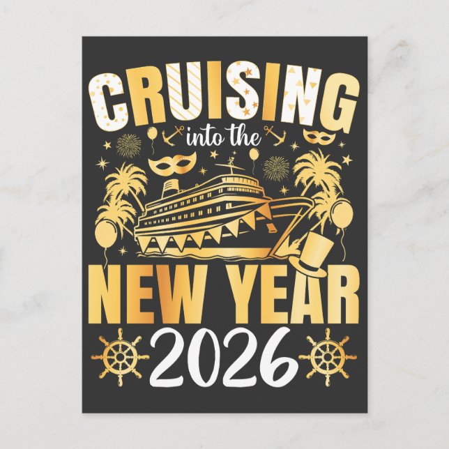 Carte Postale Cruising into the New Year 2026 (Devant)