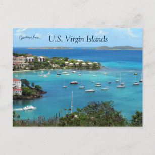 Carte Postale Cruz Bay St. John Îles Vierges américaines
