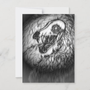 Carte Postale Cryptid : Croquis de Wasset de neige