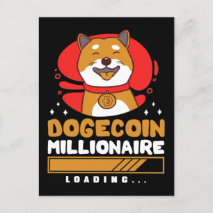 Carte Postale Crypto DogeCoin Millionaire Chargement