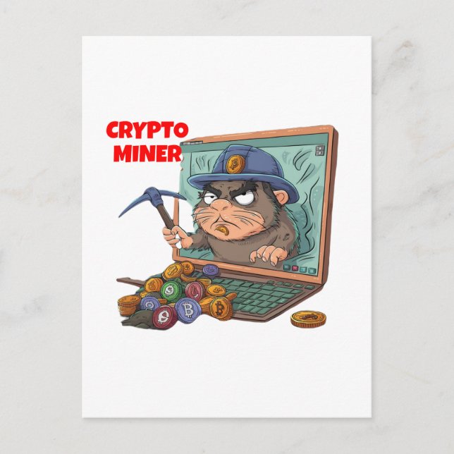 Carte Postale Crypto Miner (Devant)