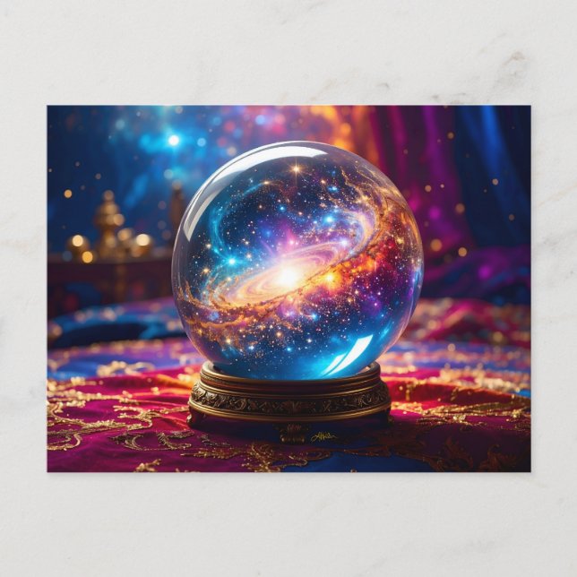 Carte Postale Crystal Ball - Je Vois Un Événement Cosmique Dans  (Devant)
