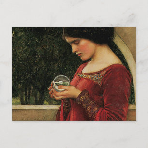 Carte Postale Crystal Ball Woman Waterhouse Peinture