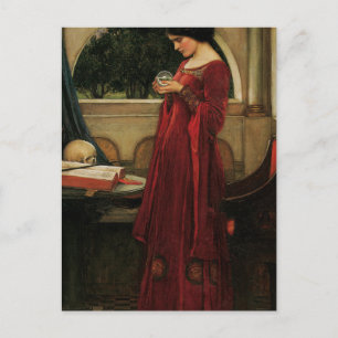 Carte Postale Crystal Ball Woman Waterhouse Peinture