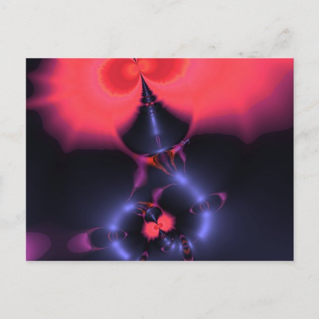 Carte Postale Crystal Ghost - Saumon & Indigo Surprise Embrasser (Devant)