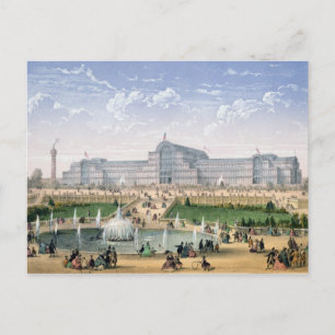 Carte Postale Crystal Palace, Sydenham, c.1862 (litho couleur)