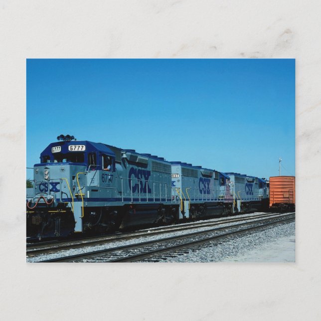 CARTE POSTALE CSX, EMD (Devant)