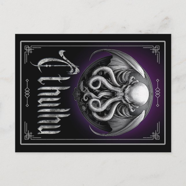 Carte Postale Cthulhu Halloween monstre d'horreur (Devant)