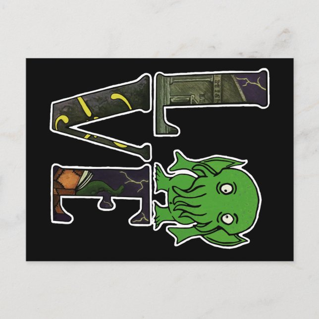 Carte postale Cthulhu LOVE (Devant)