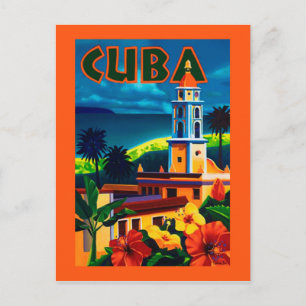 Carte Postale Cuba Affiche de voyage Hibiscus