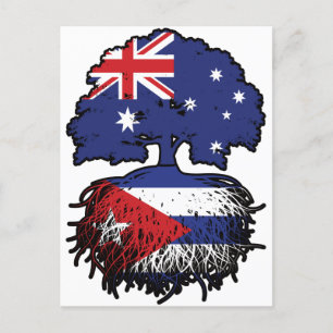 Carte Postale Cuba Australie Australie Australie drapeau des rac