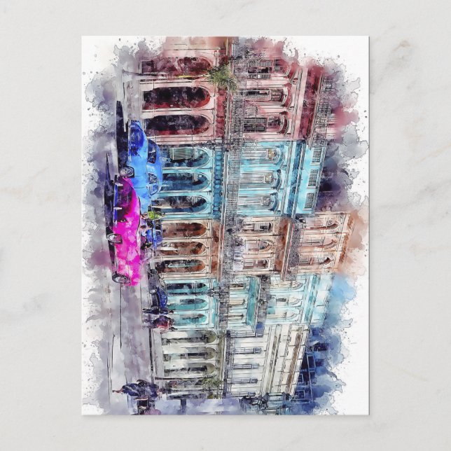 Carte Postale Cuba Havana Cuba Vieux Car Plage Caraïbes (Devant)