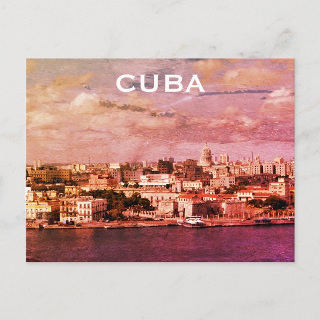 Carte Postale Cuba Havana Vintage voyage Tourism Ajouter (Devant)