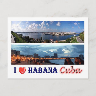 Carte Postale Cuba - J'aime La Havane -
