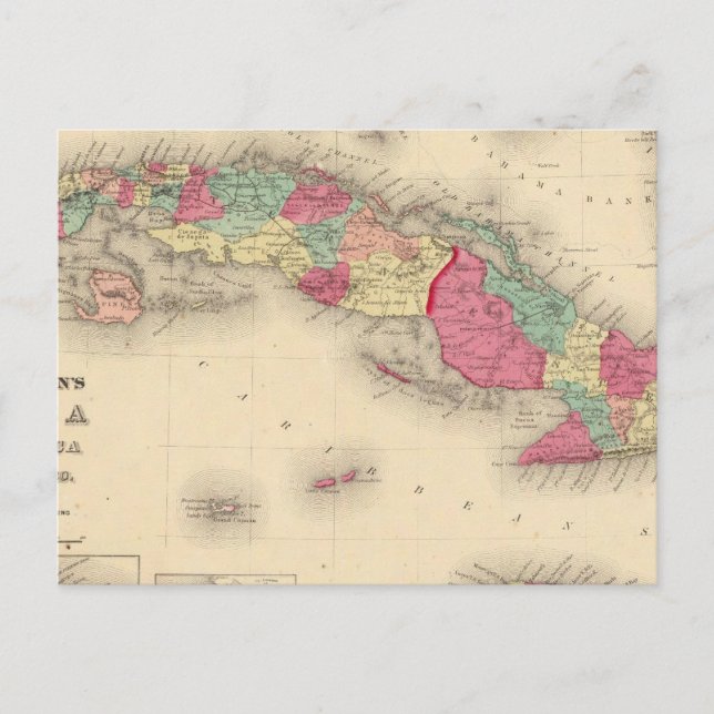 Carte Postale Cuba, Jamaïque et Porto Rico (Devant)