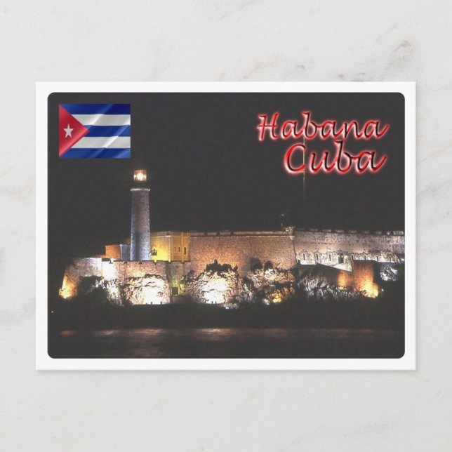 Carte Postale Cuba - La Havane - Phare - De Nuit - (Devant)