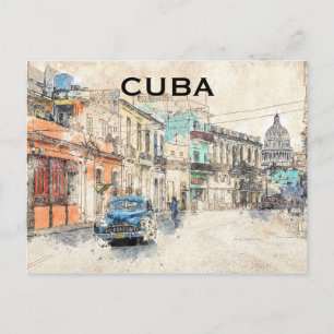 Carte Postale Cuba La Havane Voyage Tourisme Vintage Ajout