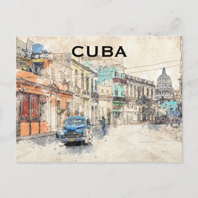 Carte Postale Cuba La Havane Voyage Tourisme Vintage Ajout (Devant)