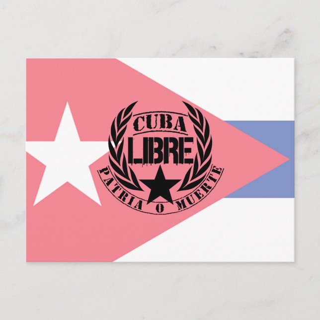Carte Postale Cuba Libre Motto Laurels (Devant)
