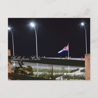 Carte Postale Cuba Malecon Night Sea Wall Photo