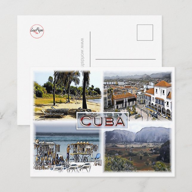 Carte Postale Cuba - Mosaïque - (Devant / Derrière)