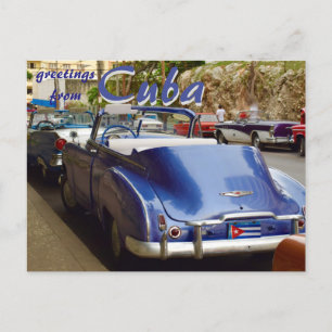 Carte Postale Cuba Old Convertible Car à La Havane