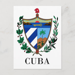 Carte Postale CUBA - symbole/blason/drapeau/couleurs/emblème