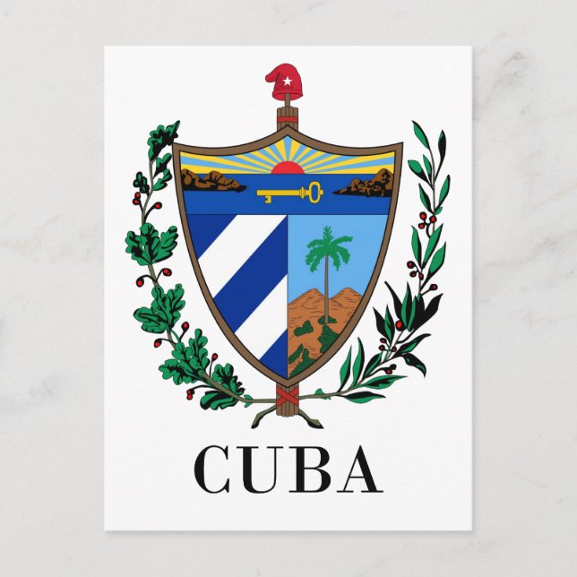 Carte Postale CUBA - symbole/blason/drapeau/couleurs/emblème (Devant)