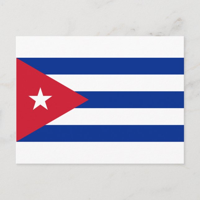 Carte Postale Cuban Flag - Bandera Cubana - Flag of Cuba (Devant)