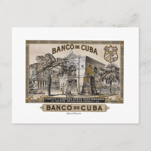 Carte Postale Cubano vintage Banco de Cuba