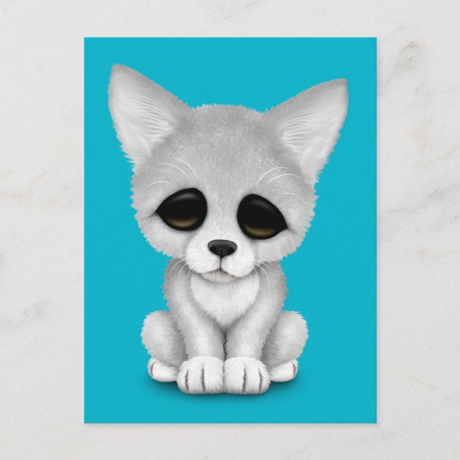 Carte Postale Cube Arctic Fox (Devant)