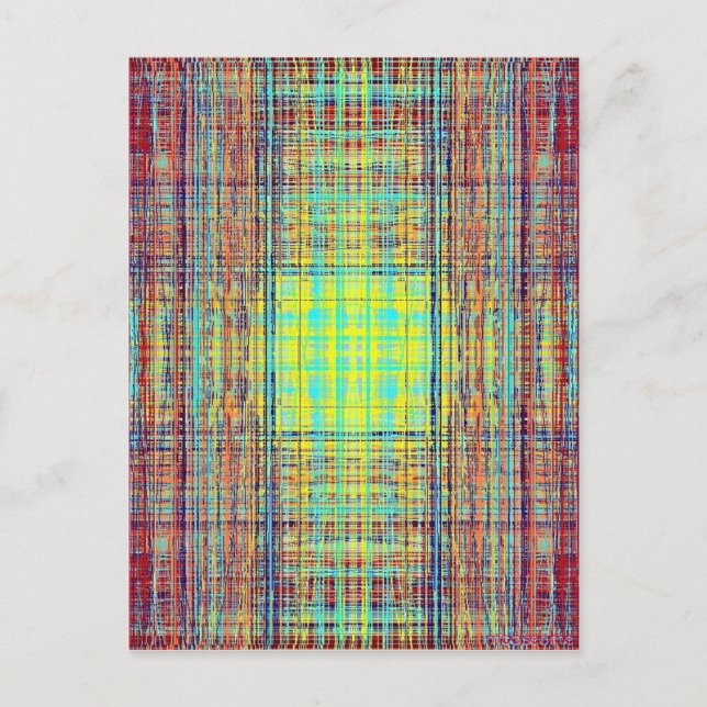 Carte Postale Cube de chaîne de couleur (Devant)