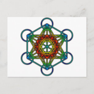 Carte Postale Cube de Metatron (couleur 1)