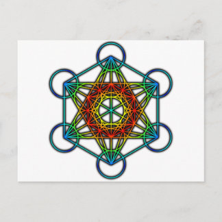 Carte Postale Cube de Metatron (couleur 1)