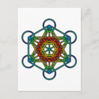 Carte Postale Cube de Metatron (couleur 1)
