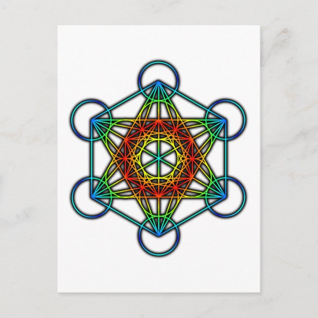 Carte Postale Cube de Metatron (couleur 1) (Devant)