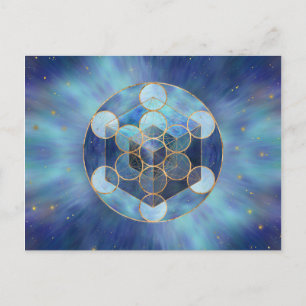 Carte Postale Cube de Metatron Géométrie Sacrée