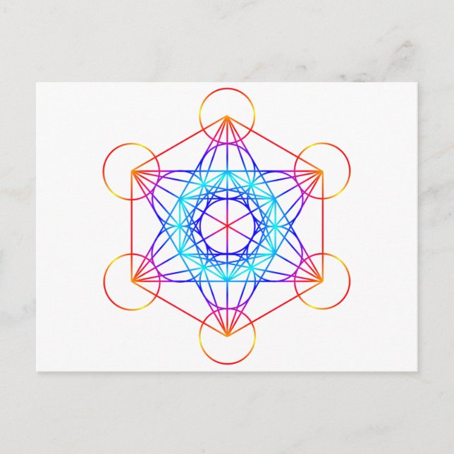 Carte Postale Cube Metatron (Couleur 2) (Devant)