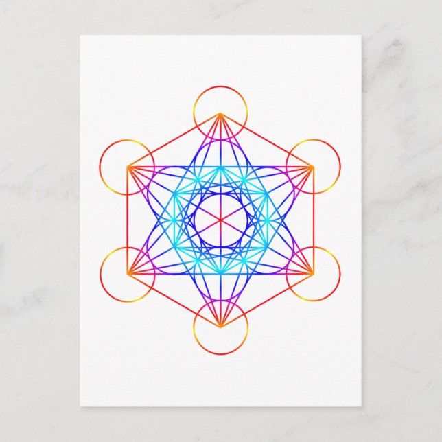Carte Postale Cube Metatron (Couleur 2) (Devant)