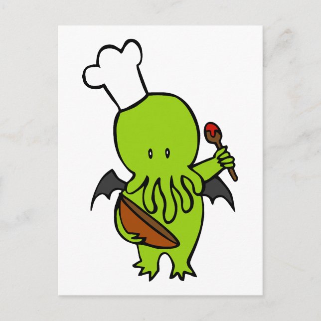 Carte Postale Cuire Avec Le Cthulhu (Devant)