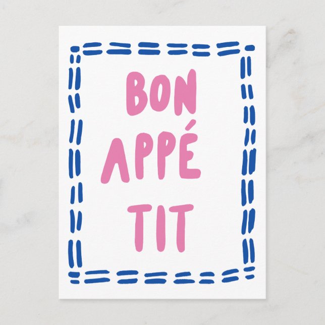 Carte Postale Cuisine culinaire Bon Appétit (Devant)
