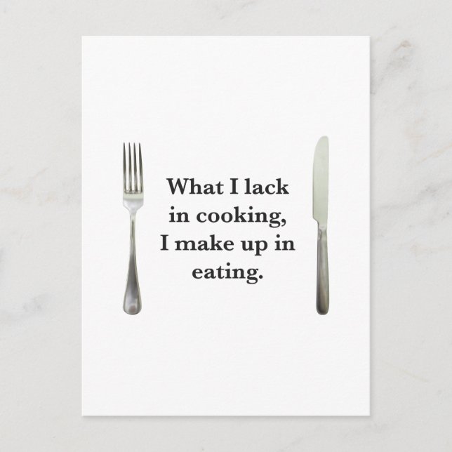 Carte postale cuisine et alimentation (Devant)