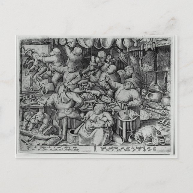 Carte Postale Cuisine grasse par Pieter Bruegel l'Ancien (Devant)