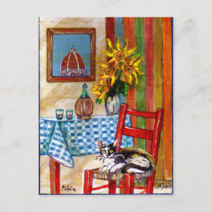 CARTE POSTALE CUISINE ITALIENNE À FLORENCE